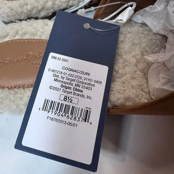 Universal Thread Zuri Flats Easy On Off Slides Cognac Brown Women's Size 8.5 - Picture 7 of 8